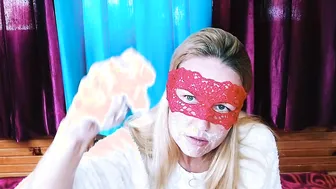 Cum on face and Cigarette inside Mouth - Cum Soak cougar Hands