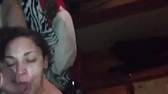crazy talkin wifey blows penis and fucks dildo