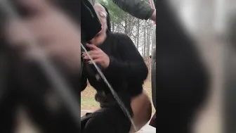 Pulled over on the highway to pissing tease and gargle some peeing