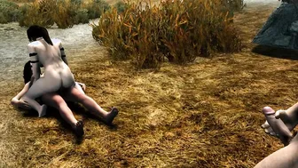 Lara Croft porn video – Grandfather and 2 girls