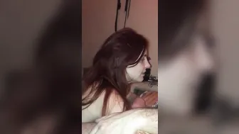 A young bimbo liking face slapping spit and finger fuck from her beloved master