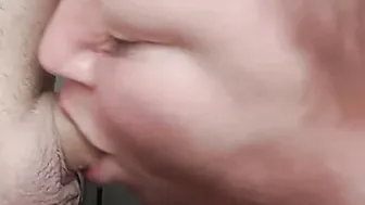 bbw cougar loves gets a mouthful of cum after a