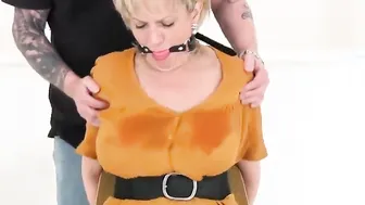 Big Titted housewife Lady Sonia tied to a chair and gagged
