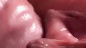 Extremily close-up pussyfucking. Macro Cummed