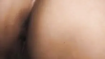 Man lifts cunt with mouth leg high into the air and fucks
