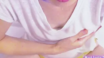 Masked college girl getting pissed into her mouth Pt 03