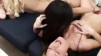 Dyke twins sex toy other chicks pussies