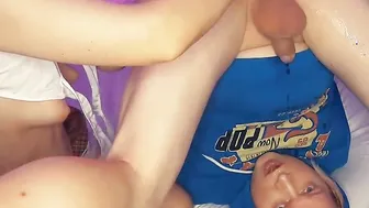 Self Jizzed - The bimbos Fed the Bro with Cum