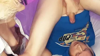 Self Jizzed - The bimbos Fed the Bro with Cum