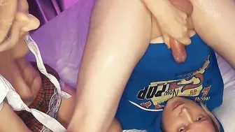 Self Jizzed - The bimbos Fed the Bro with Cum