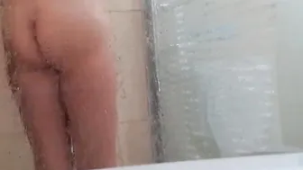 taking a shower very lusty