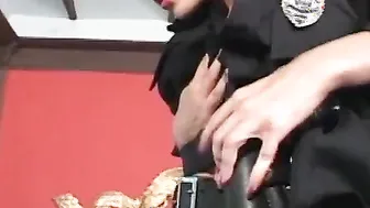 Light Skinned porn video – Goddess light skinned ebony skank clothed like cop cunt pounded