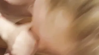 Adorable point of view facial for amateur ginger ex-wife bj