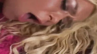 Crista refreshes her mouth with ice cream before sex