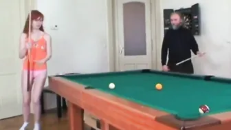 Red Head teenie fucks gramps cock after head