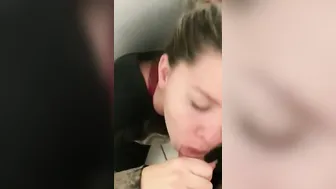 HOTWife Swallows my dick while hubbies at work