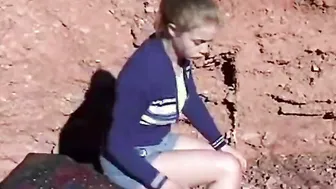 Little April Outdoors Camp and Finger Fuck