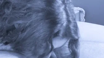 Retro Ebony  White Hooker into Long Gloves and Heavy Makeup Blows my Dick till I Cum inside Her Throat