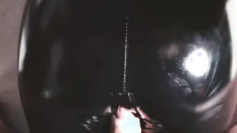 Redheaded cougar into pvc screwed inside prone bone - 4k POV clip