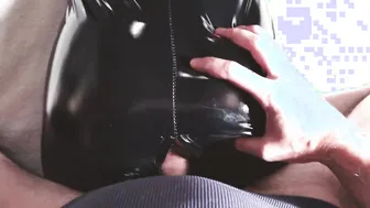 Redheaded cougar into pvc screwed inside prone bone - 4k POV clip