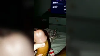 My friend receives a hand job from his stepmom while watching netflix