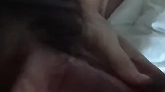 Amateur Hotwife has sex with Bull into marital bed and says Hi to Husband while Bull makes pov clip