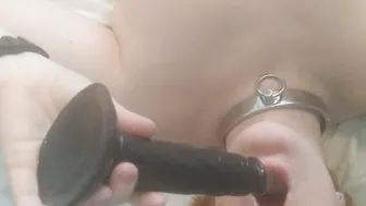 Deepthroating my sex toy