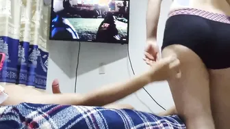 My friend invites me to his house to see a video and we end up making a porn clip