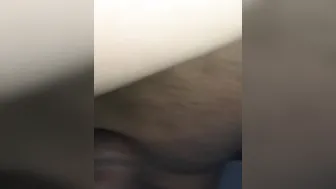 sucking off and gets doggy nailed from behind recorded from under by my big black dick dick and creampied