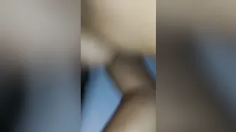 sucking off and gets doggy nailed from behind recorded from under by my big black dick dick and creampied
