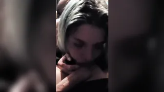 Punk tinder date blowing after night out