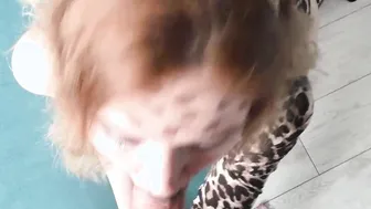Leopard Sucking Off Cock and had Cowgirl Sex until Creampie