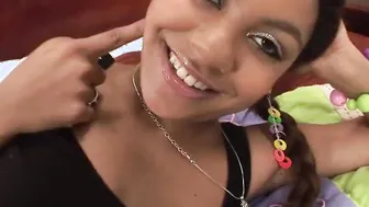 Adorable 18 year old yr older w Pigtails getting Nailed into Black