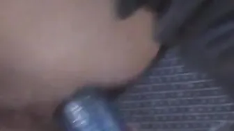 Inked woman getting on her knees to welcome dick into