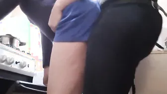 While I was fucking her the cake burned into the