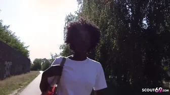 GERMAN SCOUT - AFRICAN BLACK milf ZAAWAADI | REAL OUTSIDE