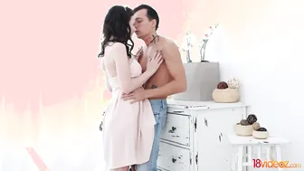 18videoz - Pale-skinned teenagers Lia Morano banged pretty