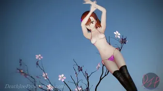 MMD R18 4k - Misaka Mikoto - Bikini and Tights - Bad