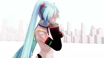 【MMD R-19 yo SEX DANCE】MIKU DANCING EXITED SHOWS HER GIGANTIC HOT WHITE ASSホットな女の子[MMD R-18]