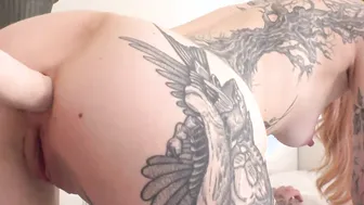 Skinny Inked Penny Archer Getting Butt Banged By A Toy