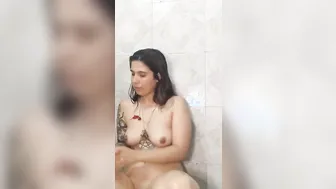 hot Hispanic Plays Inside The Shower