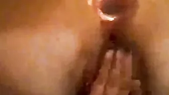 Plug inside my booty while I rub my clitoris