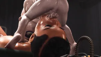 Doctor dwarf fucks rough a hot cuffed ballgagged dark haired into the lab
