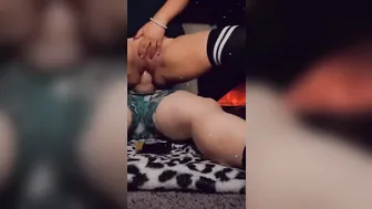 Latin riding penis to rough and ended up