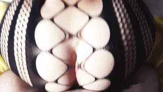 Red haired MILF inside mesh suit blows me off and wants it doggy style - 4k POV scene
