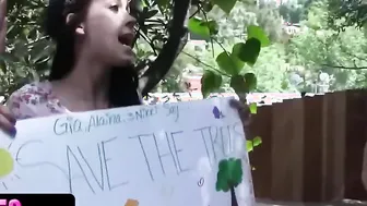 Slutty Barely Legal Girlfriends Save A Tree By Gets Fucked From Behind By Worker