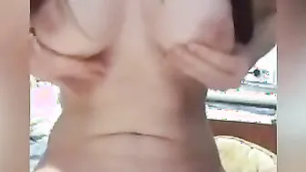The red-haired bimbos caresses herself. Dripping snatch appetizing booty amazing hooters and nipples stand