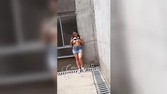 Im the worst neighbors and fondle myself into the elevator and inside the outdoor hallway of my building