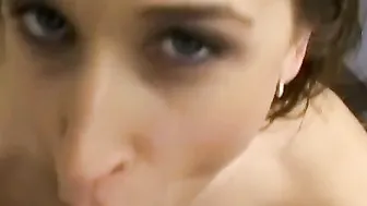 Super cocksucking skank shows cumshot