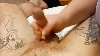 feet rubs and finger fucked my dick #2